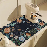 Wholesale Dish Drying Mat Hide Stain Absorbent with Waterproof Rubber Backing Fit Kitchen Dish Rack Bar Accessories